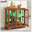 Vitrine à DEL rétro avec tablettes réglables et portes en treillis pour le décor et l'organisation de la maison-559475637