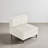 Upholstered Beige Tufted Corduroy Armless Chair with Pillow Back, Single Chair Module Part For Sectional Sofa-285358883