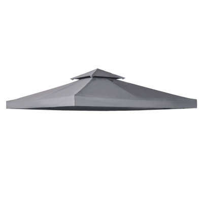 Auvent de remplacement pour abri de jardin d'extérieur 9,8 pi x 9,8 pi, 2, gris foncé, auvent 9,84 pi