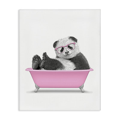 «Pink Hip Panda in Bath», art mural par Annalisa Latella bp-868_CN