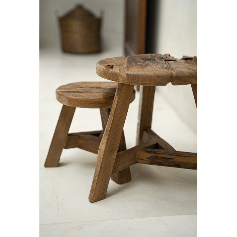 Jalapa Solid Wood Accent Stool
