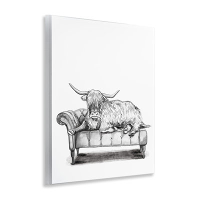 «Longhorn Lounging on Couch», art par Rachel Nieman