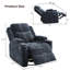 Fauteuil inclinable électrique en chenille de 34,84 po de largeur avec fonction pivotante, porte-gobelets doubles et ports USB, ports de type C-178297851
