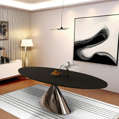 Italian style home oval dining table.