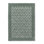 Tapis rectangulaire en laine touffeté à la main à motif floral vert