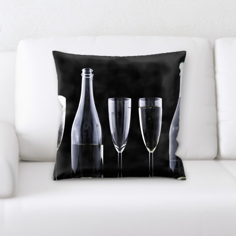 Coussin en jeté champagne