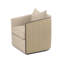 Fauteuil demi-tonneau pivotant rembourré Sonoma