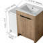 Armoire de meuble-lavabo sur pied 36 po avec lavabo en céramique et armoire de rangement avec portes à fermeture en douceur 36 po