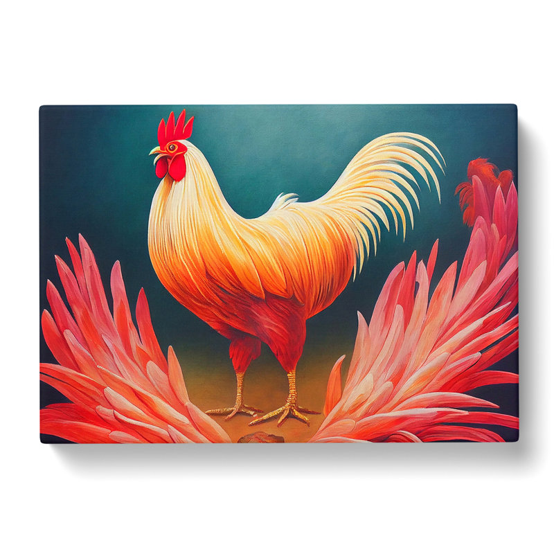 Ingenious Rooster - Wrapped Canvas, 40cm H x 60cm W x 3cm D