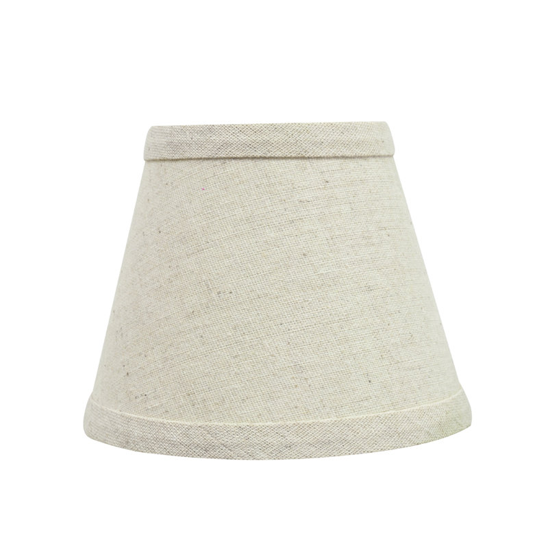 Light Gray Linen Empire Mini Chandelier Lamp Shades, Set of 9