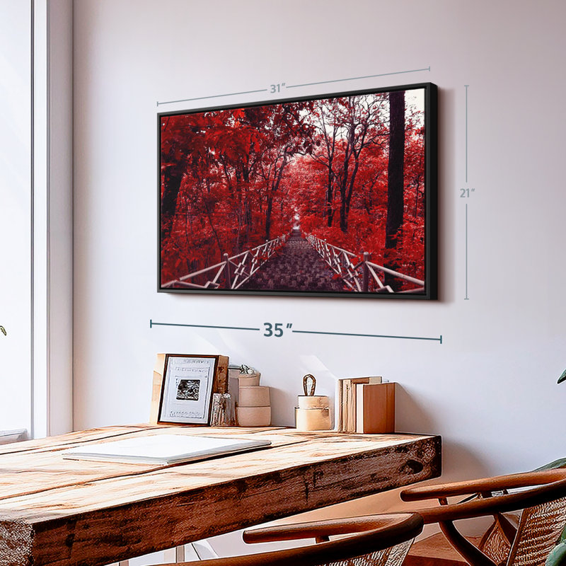 " Red Trees ", 31" H x 21" W