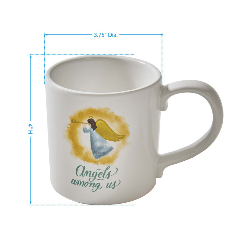  Ensemble de 4 tasses en or "Angels Parmi Nous"