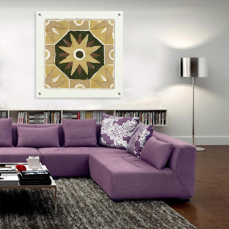 «Moroccan Tile Pattern VI» par Stellar Design Studio, art mural en verre acrylique, H 36 po x l 36 po x P 0,2 po