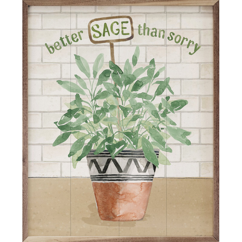 Herb Garden V sauge par Beth Grove, H 10 po x l 8 po