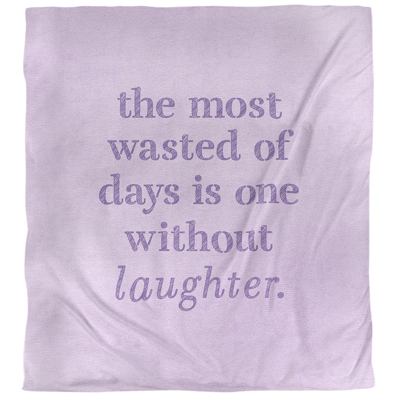Housse de couette simple avec citation inspiration de rire, Housse de couette pour très grand lit, Mauve
