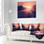 Coussin imprimé motard au coucher du soleil-389245299-389245327