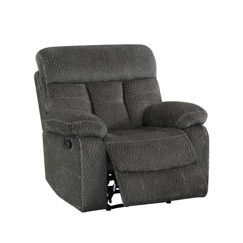 Ensemble de canapé inclinable manuel en microfibre 3 pièces de qualité supérieure avec table basse rabattable, console de rangement et porte-gobelets