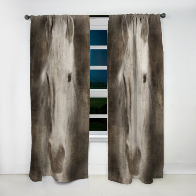 Farmhouse Horse III - Animals Farmhouse Blackout Curtain Single Panel
