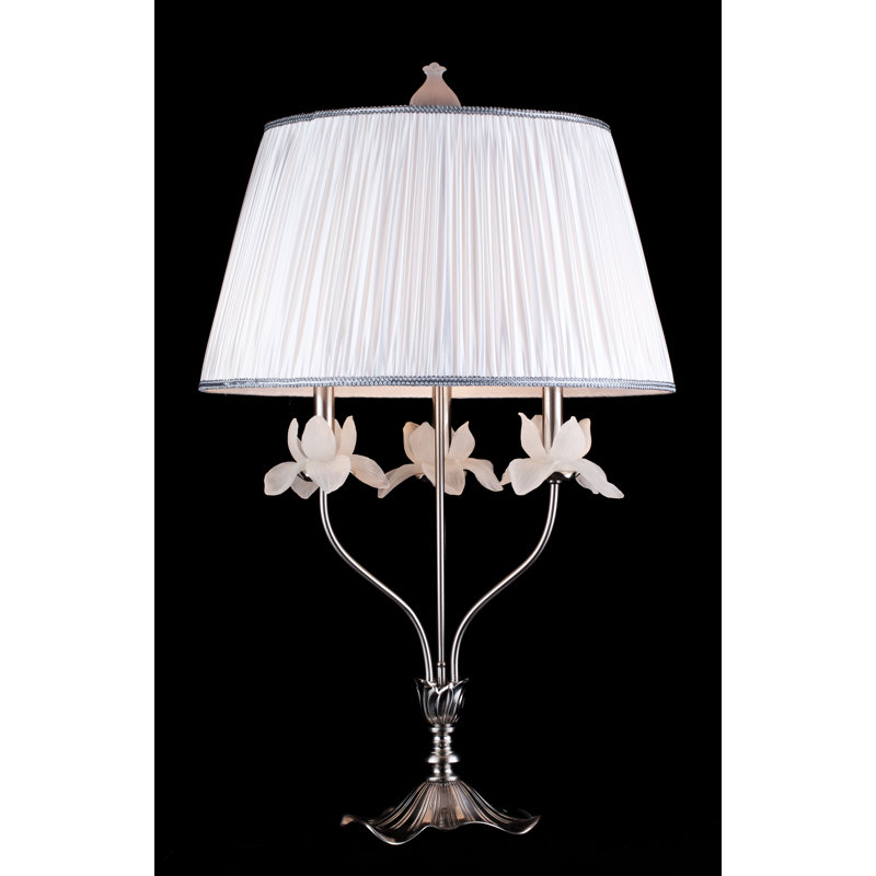 Lampe de table 26,9 po Jayda, Nickel satiné