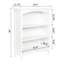 Bibliothèque en bois H 40 po x l 29,5 po à 3 niveaux avec 2 supports arqués, rangement et bibliothèque pour le bureau personnel et le salon, noir-101528708-83571172