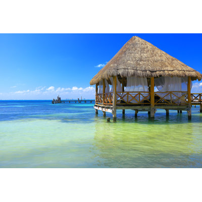 Beach Palapa 1 Piece Wrapped Canvas Wall Art