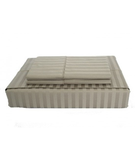 Ensemble de draps 100% coton 400 fils 400 fils de qualité égyptienne, Grand, Gris