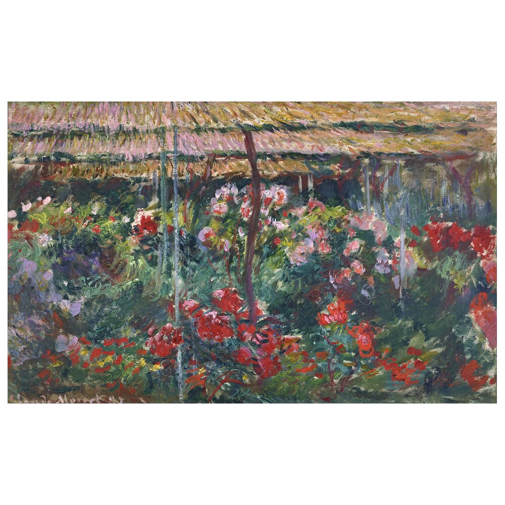 Leinwandbild Pfingstrosengarten von Claude Monet