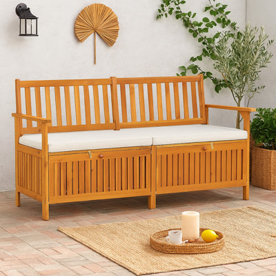 Influencer Wooden Storage Bench by Millwood Pines
