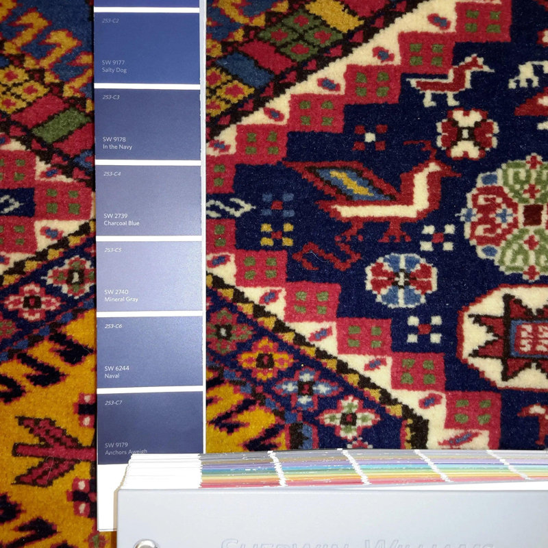 Nodine Oriental Area Rug in Blue