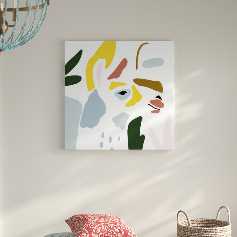 Llama Moderne III by Victoria Borges - Wrapped Canvas Painting, 76cm H x 76cm W x 3.8cm D
