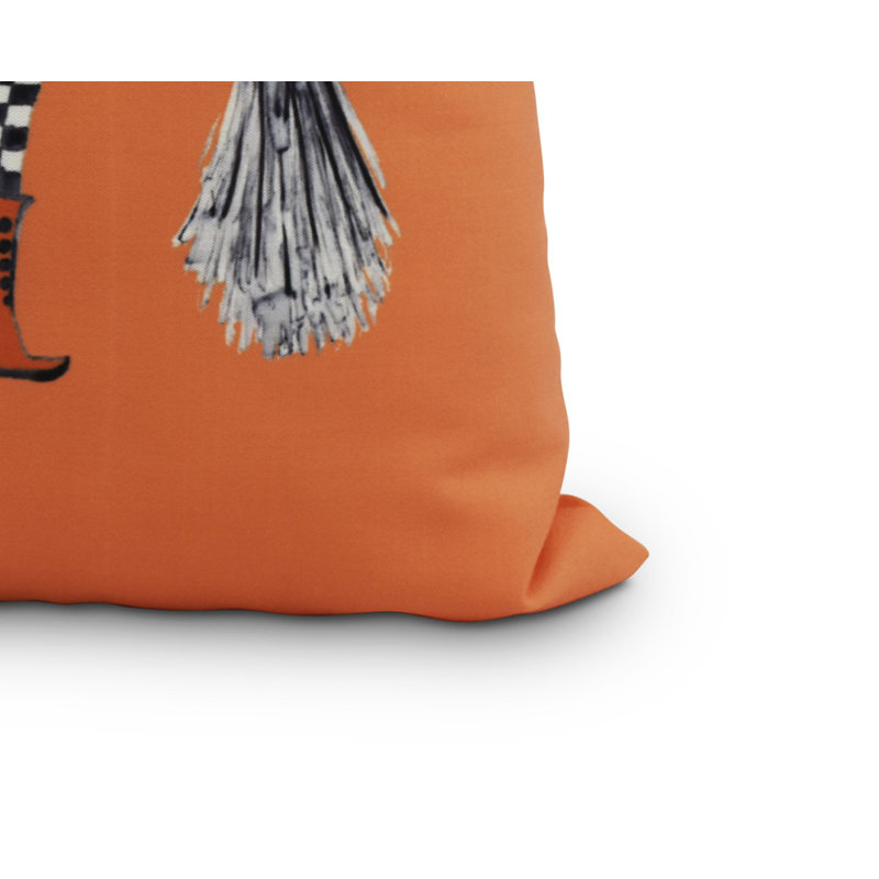 Witches Brew Reversible Throw Pillow, 18" x 18", Orange
