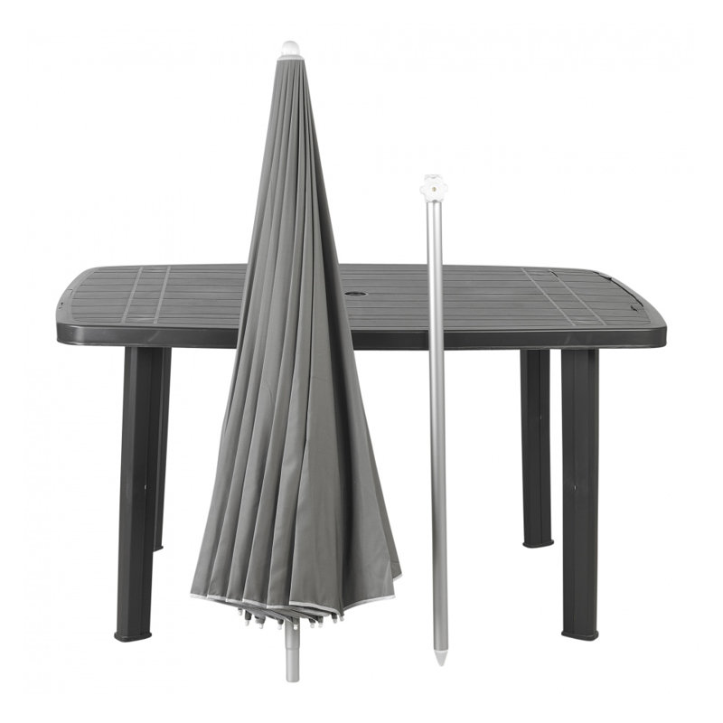 Ajeta 220cm Market Parasol, Grey