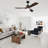 Bilon 52" Classic Wood Ceiling Fan with LED Light Kit, 3 Light Tone and 3 Fan Speed Remote Control-1742832199