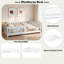 Lit plateforme avec garde-corps et tablettes de rangement-221213327