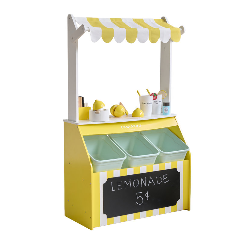 Teamson Kids Sunny Citrus Lemonade Stand, Yellow