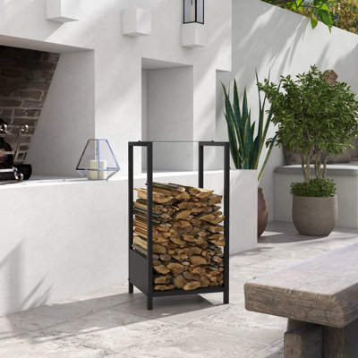 Febra 15.4'' W Metal Log Rack
