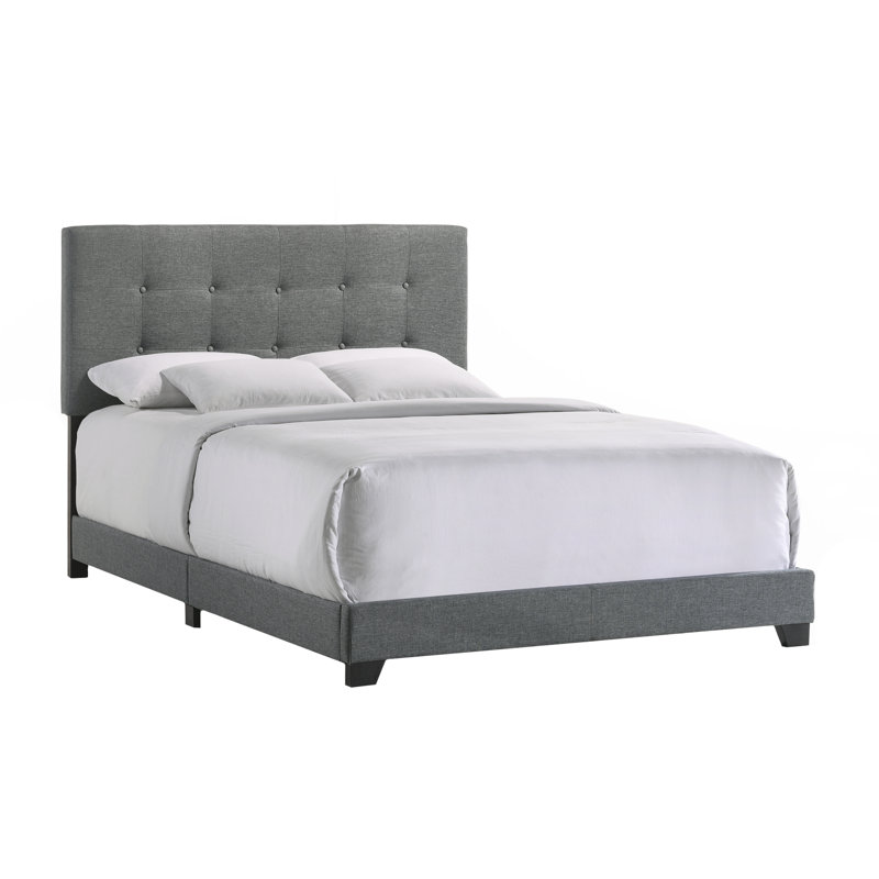 Blarney Tufted Upholstered Low Profile Standard Bed, Queen