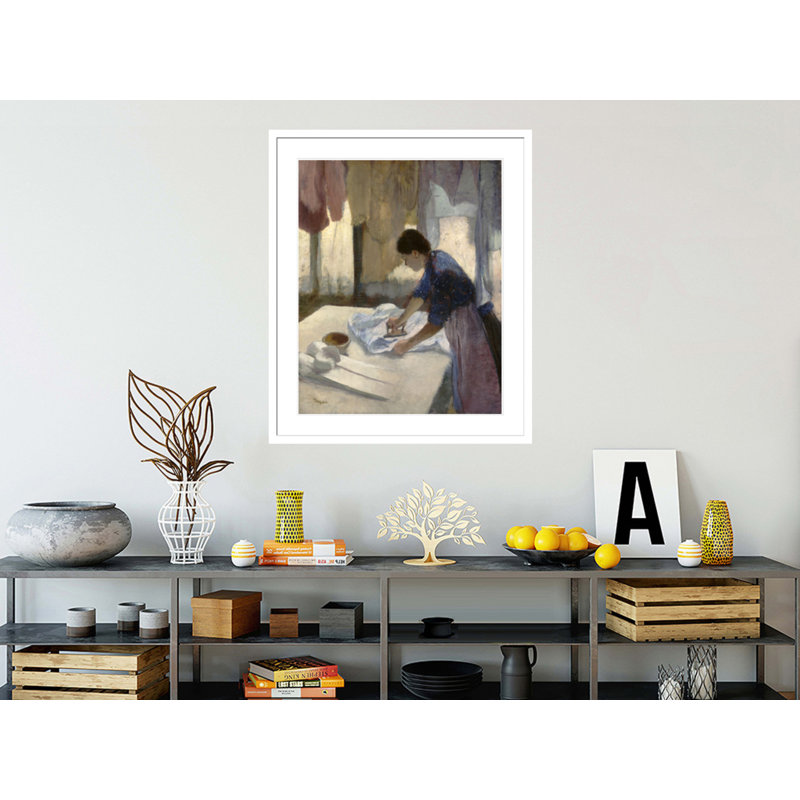 «Woman Ironing» par Edgar Degas, impression giclée sur cadre, H 40,03 po x l 33,5 po