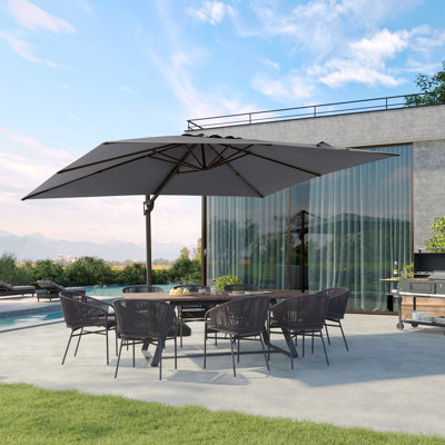 Selami 12' x 9' Rectangular Patio Cantilever Umbrella