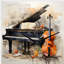 Music Melancholy Melody Subdued - Horloge murale 3D-106134756