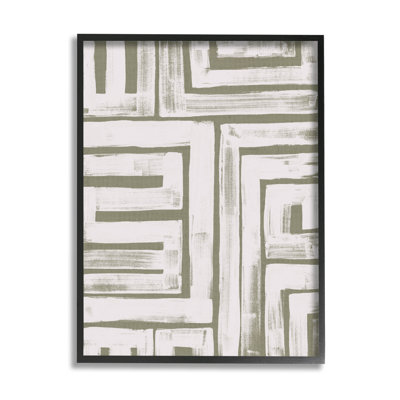 " Contemporary Lines Pattern Composition " by June Erica Vess Painting Print
