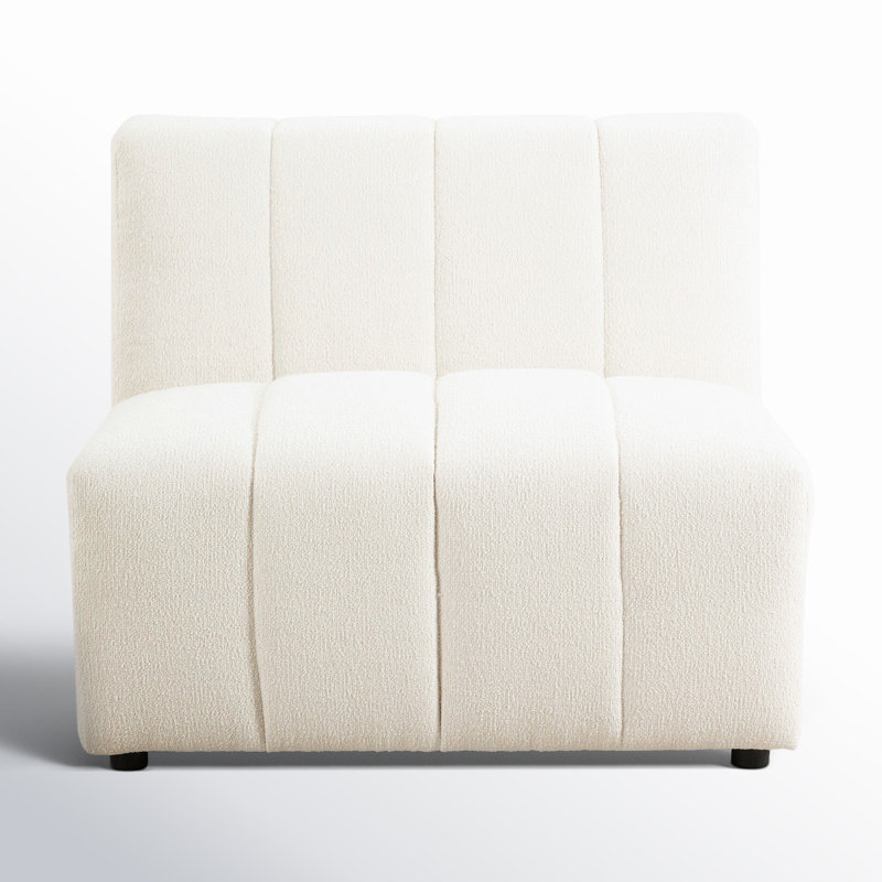Grayson Langham 35" Wide Symmetrical Modular Seating Component, Fayette Cloud Polyester Blend
