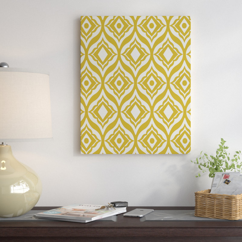 Art jaune trevino, impression sur toile tendue