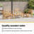 vidaXL Garden Sofa Set 5 pcs Natural Solid Teak Wood