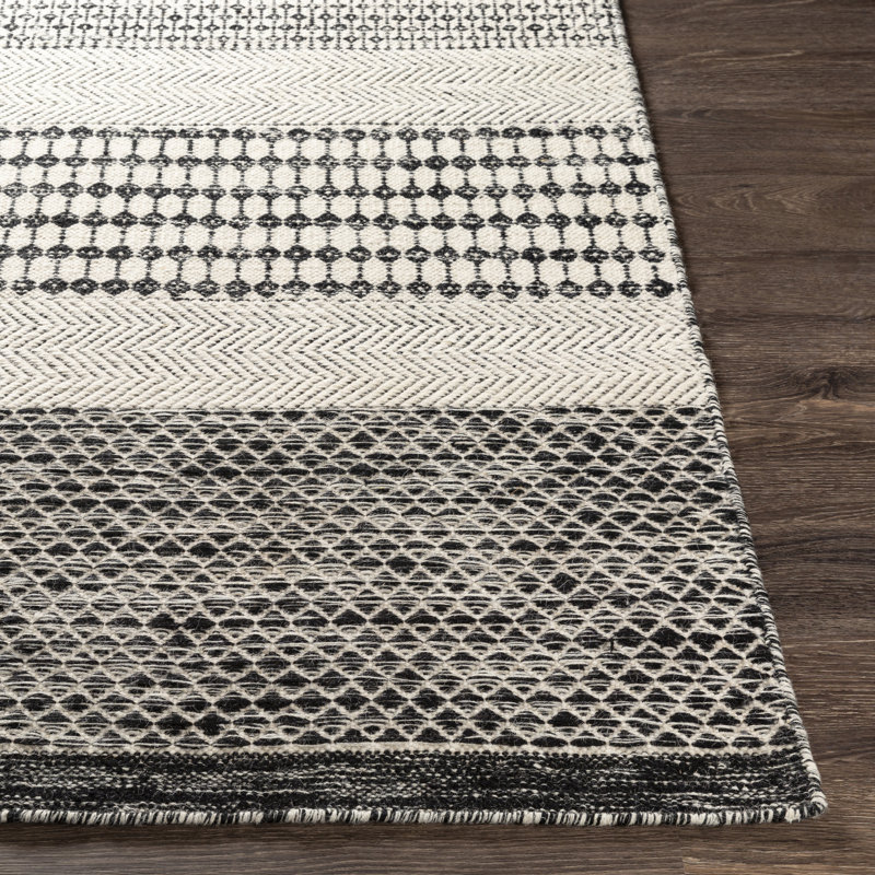 Tapis noir / beige Devin Southwestern, Rectangle 8 pi 10 po x 12 pi