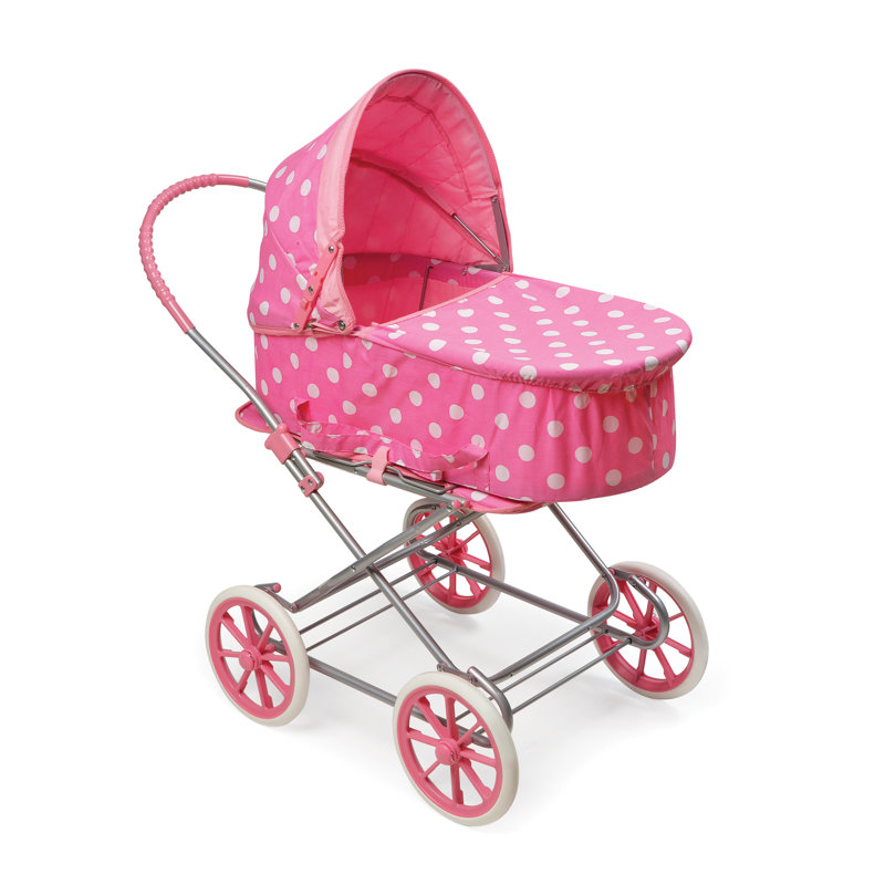 Just Like Mommy 3-In-1 Doll Stroller, Pink Polka Dot