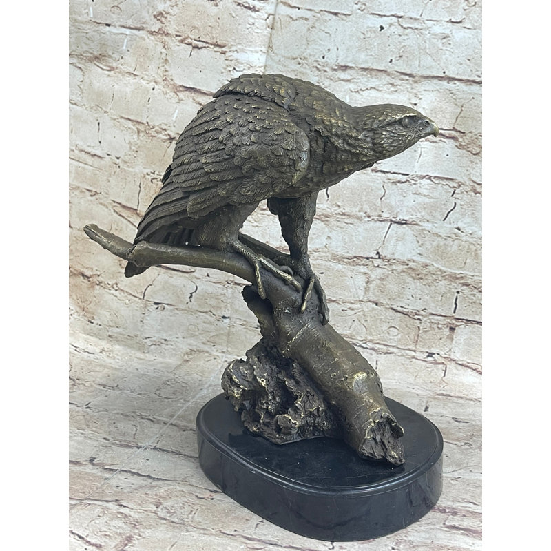 Figurine Barye American Eagle sur une branche d'arbre