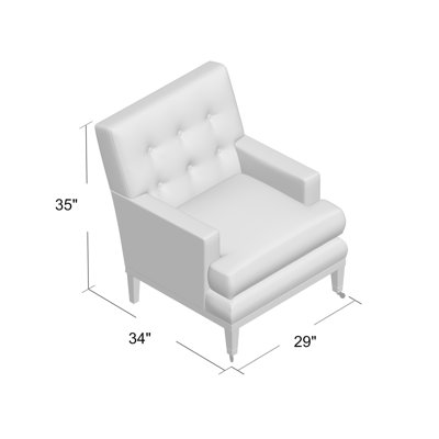 Fauteuil capitonné à coussins 34 po Downtown