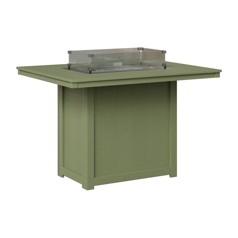 Berlin Gardens Donoma Dining Fire Pit Table, 36" H x 41.37" W x 53.87" D, Sage