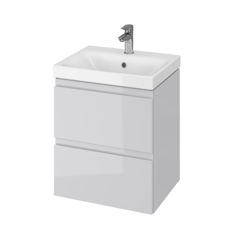 Moduo 49.4cm Single Bathroom Vanity Base Only, Grey